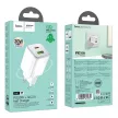 HOCO hálózati töltő USB A + Type C PD QC 3A 20W N41, fehér