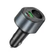 HOCO autós töltő USB A + Type C + cigarette lighter PD QC3.0 3A 35W Z56, fekete