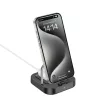 HOCO asztali hálózati töltő 2in1 Type C + wireless charging 5W PD QC 3A 30W CQ16B, fekete