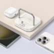 HOCO asztali hálózati töltő 2in1 Type C + wireless charging 5W PD QC 3A 30W CQ16B milky, fehér