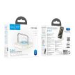 HOCO asztali hálózati töltő 2in1 Type C + wireless charging 5W PD QC 3A 30W CQ16B milky, fehér