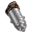 HOCO autós töltő 2 x Type C PD QC3.0 45W NZ16B, metálszürke