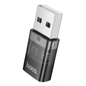 HOCO USB-A - Type-C, adapter, átlátszó fekete