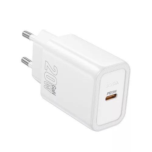 HOCO hálózati töltő Type C PD QC 20W N60, fehér