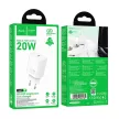 HOCO hálózati töltő Type C PD QC 20W N60, fehér