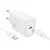 HOCO hálózati töltő Type C + kábel Type C to Type C PD QC 20W N60, fehér