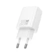 HOCO hálózati töltő USB A + Type C PD QC3.0 3A 20W N61, fehér