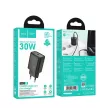 HOCO hálózati töltő Type C PD QC 30W N62, fekete