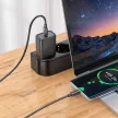 HOCO hálózati töltő Type C + kábel Type C to Type C PD QC 30W N62, fekete