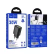 HOCO hálózati töltő USB A + Type C PD QC3.0 3A 30W N63, fekete
