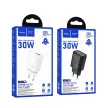 HOCO hálózati töltő USB A + Type C PD QC3.0 3A 30W N63, fekete