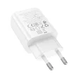 HOCO hálózati töltő USB A + Type C PD QC3.0 3A 30W N63, fehér