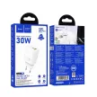 HOCO hálózati töltő USB A + Type C PD QC3.0 3A 30W N63, fehér