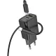 HOCO hálózati töltő USB A + Type C + kábel Type C to Lightning PD QC3.0 3A 30W N63, fekete