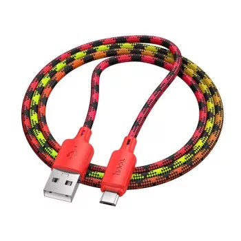 Hoco USB-A - Micro USB, kábel, piros