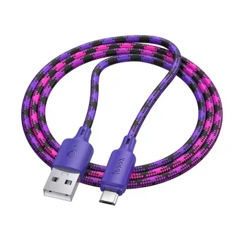 Hoco USB-A - Micro USB X116, kábel, lila