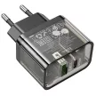 HOCO hálózati töltő USB A + Type C PD QC3.0 3A 20W N34 transparent