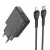 HOCO slim hálózati töltő Type C + kábel Type C to Lightning PD QC 30W N37, fekete