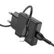 HOCO slim hálózati töltő Type C + kábel Type C to Lightning PD QC 30W N37, fekete