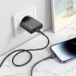 HOCO slim hálózati töltő Type C + kábel Type C to Lightning PD QC 30W N37, fekete
