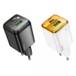 HOCO hálózati töltő USB A + Type C PD QC3.0 3A 20W N52, fehér