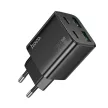 HOCO hálózati töltő 2 x Type C + 2 x USB A PD QC3.0 3A 20W N55, fekete