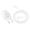 HOCO hálózati töltő 2 x Type C + 2 x USB A + kábel Type C to Type C PD QC3.0 3A 20W N55, fehér
