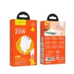 HOCO hálózati töltő 2 x Type C + 2 x USB A + kábel Type C to Type C PD QC3.0 3A 20W N55, fehér
