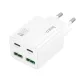 HOCO hálózati töltő 2 x Type C + 2 x USB A PD QC3.0 3A 20W N56, fehér