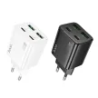 HOCO hálózati töltő 2 x Type C + 2 x USB A PD QC3.0 3A 20W N56, fehér