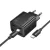 HOCO hálózati töltő 2 x Type C + 2 x USB A + kábel Type C to Type C PD QC3.0 3A 30W N56, fekete