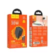 HOCO hálózati töltő 2 x Type C + 2 x USB A + kábel Type C to Type C PD QC3.0 3A 30W N56, fekete