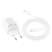 HOCO hálózati töltő 2 x Type C + 2 x USB A + kábel Type C to Type C PD QC3.0 3A 30W N56, fehér