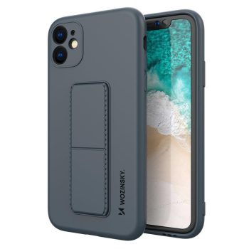   Wozinsky Kickstand Case iPhone 12 szilikon hátlap, tok, sötétkék