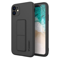   Wozinsky Kickstand Case iPhone 12 Pro Max szilikon hátlap, tok, fekete 