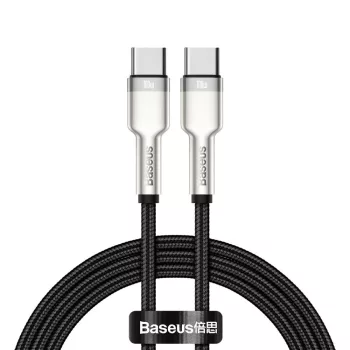   Baseus Cafule Series Metal Data USB-C - USB-C PD QC SCP 100W, 5A, 1m, kábel, fekete