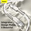 Baseus Cafule Series Metal Data USB-C - USB-C PD QC SCP 100W, 5A, 1m, kábel, fehér