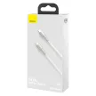 Baseus Cafule Series Metal Data USB-C - USB-C PD QC SCP 100W, 5A, 1m, kábel, fehér