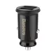 Baseus Grain autós töltő CCALL-ML01 mini charger 2x USB-A 3.1A, fekete