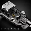Baseus Grain autós töltő CCALL-ML01 mini charger 2x USB-A 3.1A, fekete
