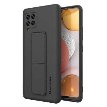   Wozinsky Kickstand Case Samsung Galaxy A42 5G szilikon hátlap, tok, fekete