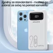 AWEI PowerBank P169K 20000mAh 22.5W, kijelző + PD/Lightning kábelek, fekete