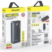 AWEI PowerBank P134K 20000mAh USB/PD/Lightning/MicroUSB kábellel, fekete