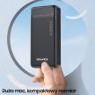 AWEI PowerBank P6K 20000mAh 2xUSB/PD/Micro-USB kábel, fekete