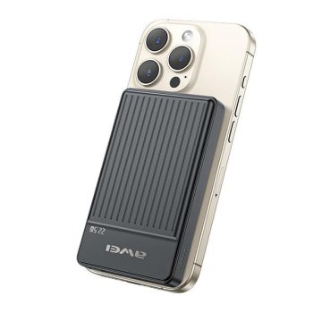 AWEI PowerBank MagSafe P33K 10000mAh 22.5W, fekete