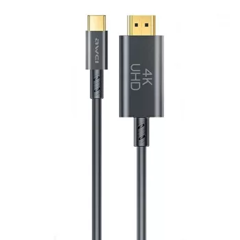 AWEI USB-C - HDMI CL-212T 4K 30 Hz, kábel, fekete