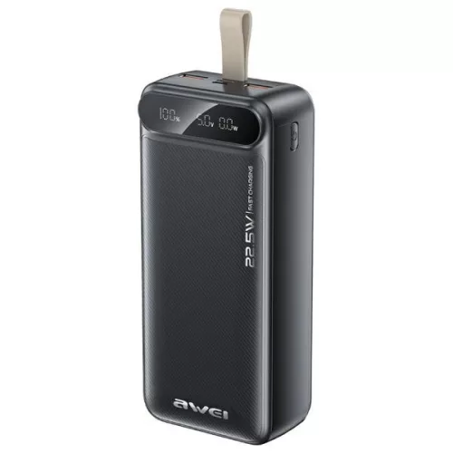 AWEI PowerBank PA-12 30000mAh 22.5W, fekete