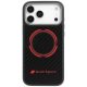 Audi RSQ tok, carbon fekete Sport Red Circle MagSafe Case iPhone 17 Pro Max tok, fekete