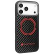 Audi RSQ tok, carbon fekete Sport Red Circle MagSafe Case iPhone 17 Pro Max tok, fekete
