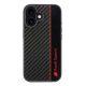 Audi Carbon Fiber Stripe iPhone 16 6.1" tok, fekete AUS-TPUPCIP16-R8/D1-BK